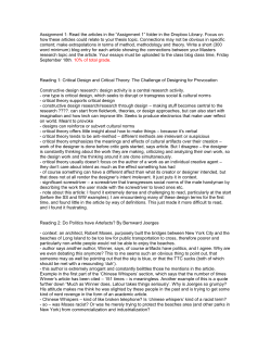 Assignment 1 Affect and Emotion readings