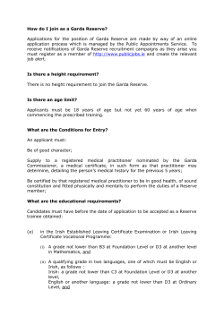 How do I join as a Garda Reserve?