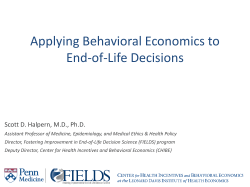 Applying Behavioral Economics to End-of