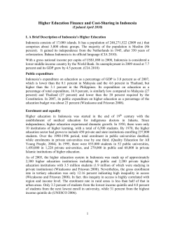 Higher Education Finance and Cost