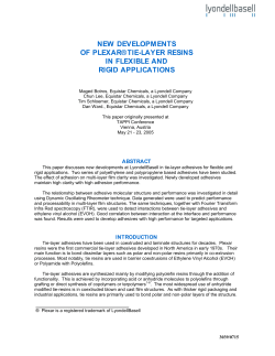 Plexar Tie-Layer Resins in Flexible And Rigid