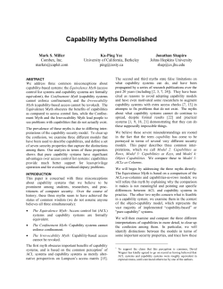 Capability Myths Demolished - Systems Research Laboratory