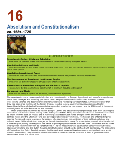 Absolutism in Austria and Prussia