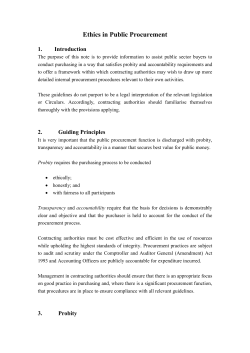 10. Ethics in Public Procurement