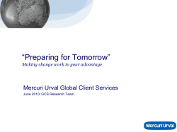 Preparing for Tomorrow