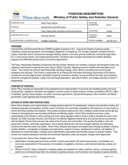 Ministry of Public Safety and Solicitor General