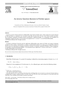 An inverse function theorem in Fr&eacute;chet spaces