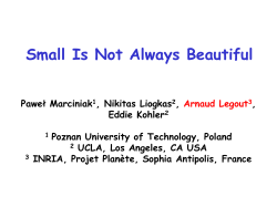 Sigmetrics`2007 presentation - Sophia