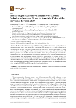 Forecasting the Allocative Efficiency of Carbon Emission