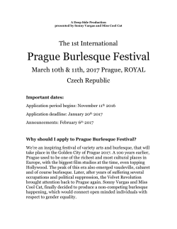 Application fee - Prague Burlesque festival