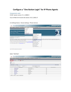 Configure a "One Button Login" for IP Phone Agents