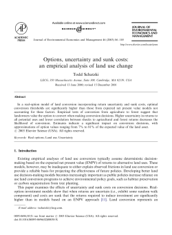 Options, uncertainty and sunk costs: an empirical analysis of land