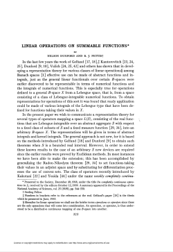 linear operations on summable functions