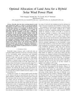 Optimal Allocation of Land Area for a Hybrid Solar Wind Power