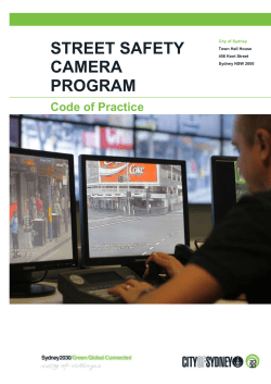 street safety camera program - City of Sydney