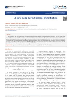 A New Long-Term Survival Distribution