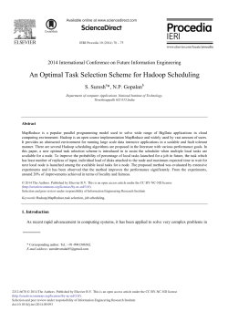 An Optimal Task Selection Scheme for Hadoop