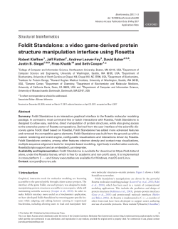 Foldit Standalone: a video game-derived protein