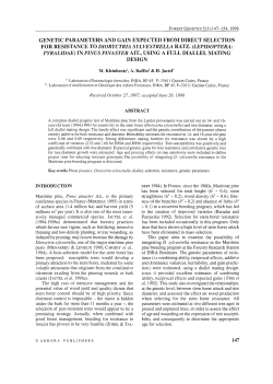 genetic parameters and gain expected from direct selection for