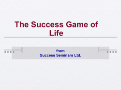 The Success Game of Life - Success Seminars Portal