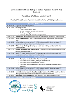 The Virtual World and Mental Health