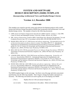 system and software architectural and detailed design descripti