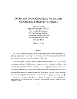 On Second Order Conditions for Equality Constrained Extremum