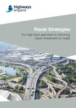 Highways England Route Strategies Approach Report 2016