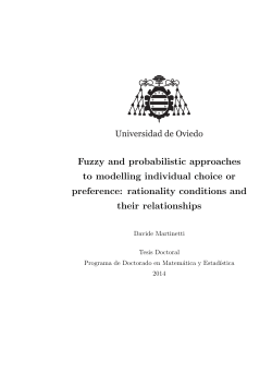 Fuzzy and probabilistic approaches to modelling individual choice