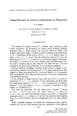 Image Recovery by Convex Combinations of