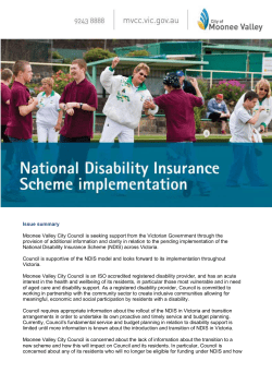 Issue summary Moonee Valley City Council is seeking support from