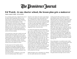 Ed Watch: At one charter school, the lesson plan gets a makeover