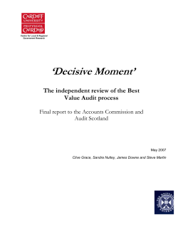 The independent review of the Best Value audit