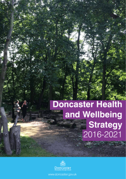 Doncaster Health and Wellbeing Strategy 2016-2021