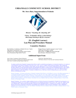 EL (English Learner) Lau Plan and Procedure