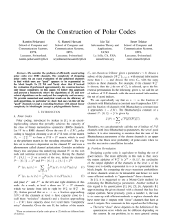 On the Construction of Polar Codes