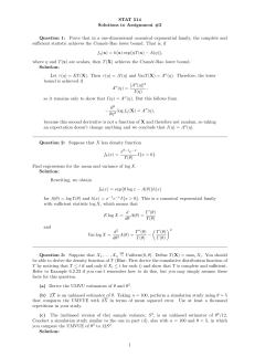 STAT 514 Solutions to Assignment #3 Question 1: Prove that in a
