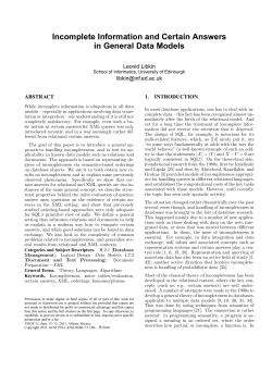 Incomplete Information and Certain Answers in General Data Models