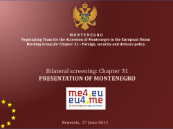 FOREIGN, SECURITY AND DEFENCE POLICY - eu.me