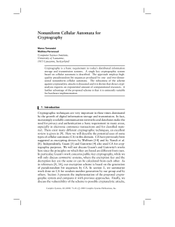 Nonuniform Cellular Automata for Cryptography