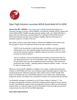 Open Flight Solutions Launches ADSB QuickBuild Kit For $200