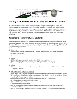 Safety Guidelines for an Active Shooter Situation
