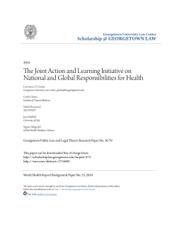 The Joint Action and Learning Initiative on National and Global