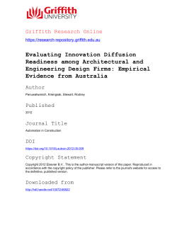 Evaluating Innovation Diffusion Readiness among Architectural and
