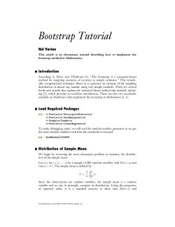 Bootstrap Tutorial - The Mathematica Journal