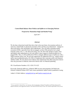 Central Bank Balance Sheet Policies and Spillovers to