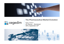 The Pharmaceutical Market Evolution