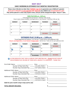 MAY 2017 Extended Play Registration