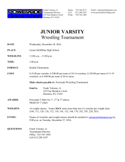 junior varsity - WrestlingReport.com
