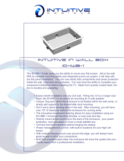 Intuitive IN WALL BOX ID-IWB-1